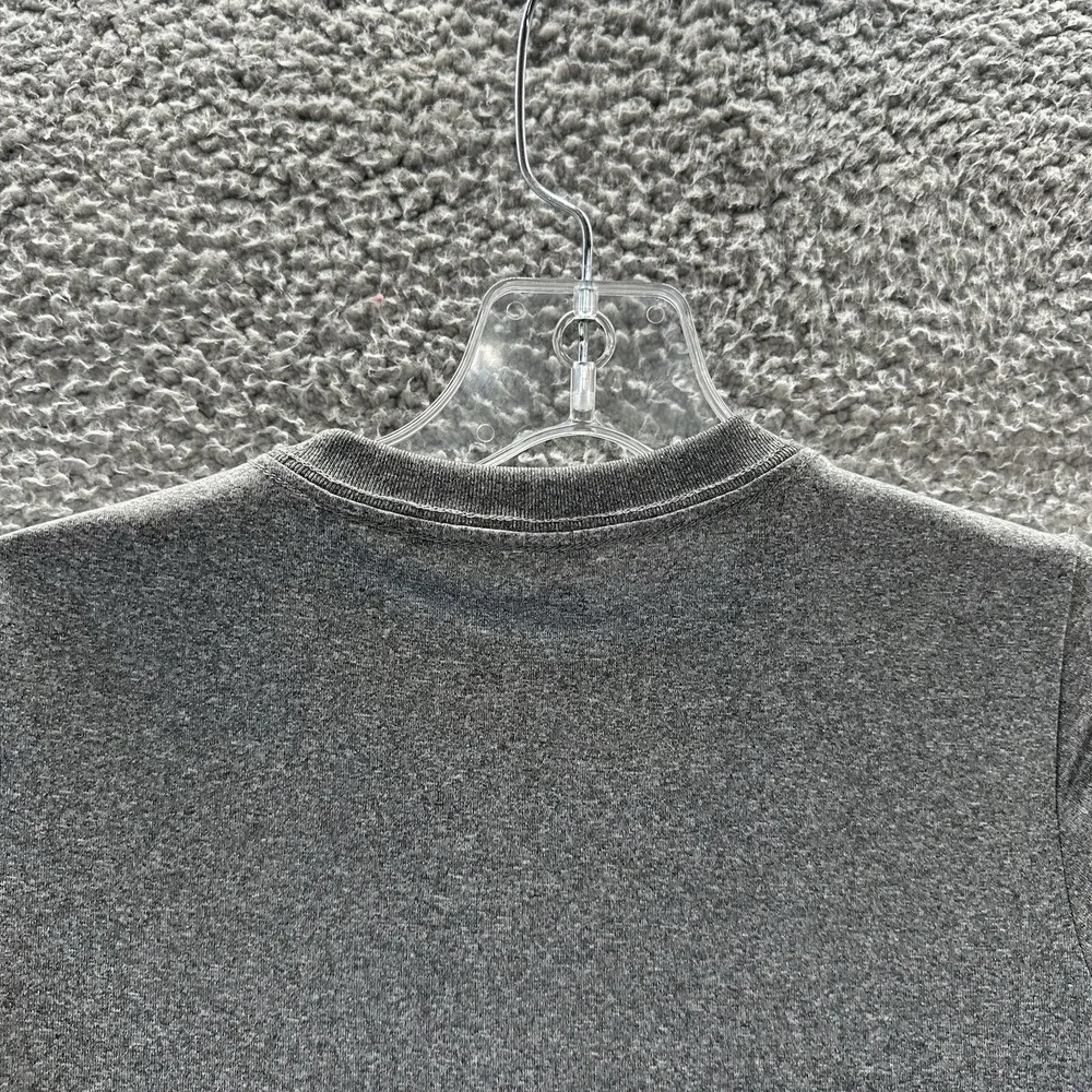 Nike Dri-Fit T-Shirt Boy Size 6 (M)  Gray Big Nike Check Logo Short Sleeve Shirt